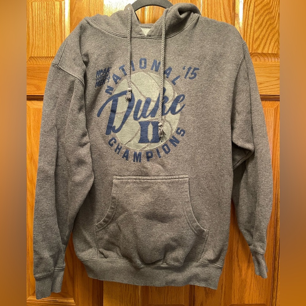 Duke Mens Basketball 2015 National Champions Gray Hoodie / Medium